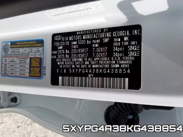 5XYPG4A38KG438854 фото 2