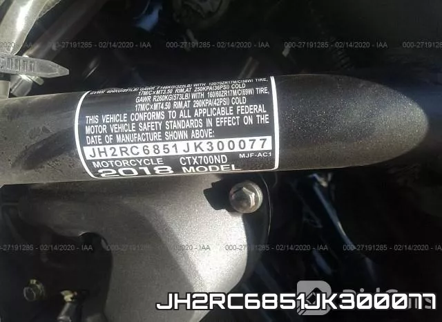 JH2RC6851JK300077 фото 2