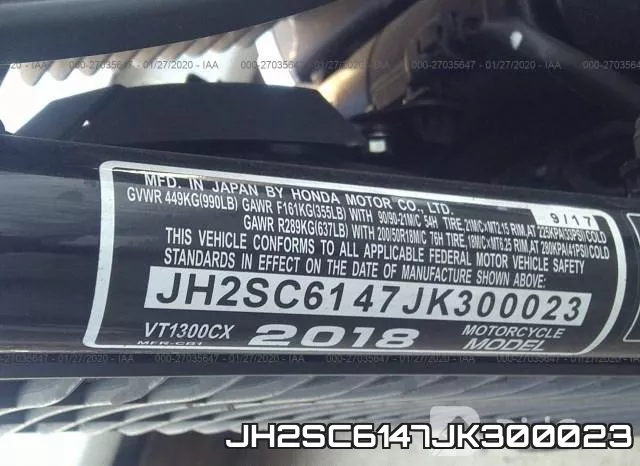 JH2SC6147JK300023 фото 2