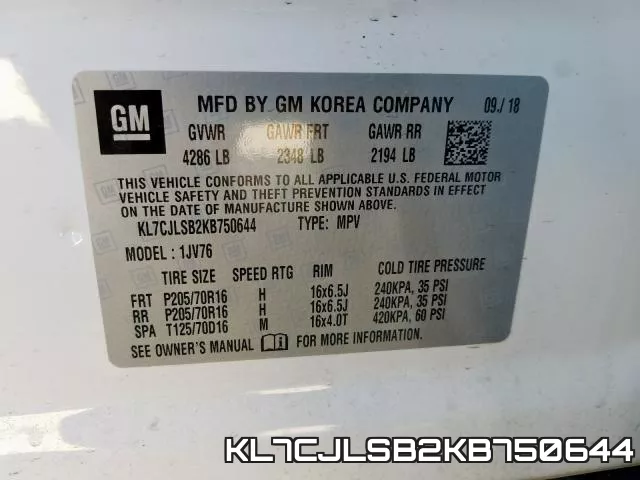 KL7CJLSB2KB750644 фото 2