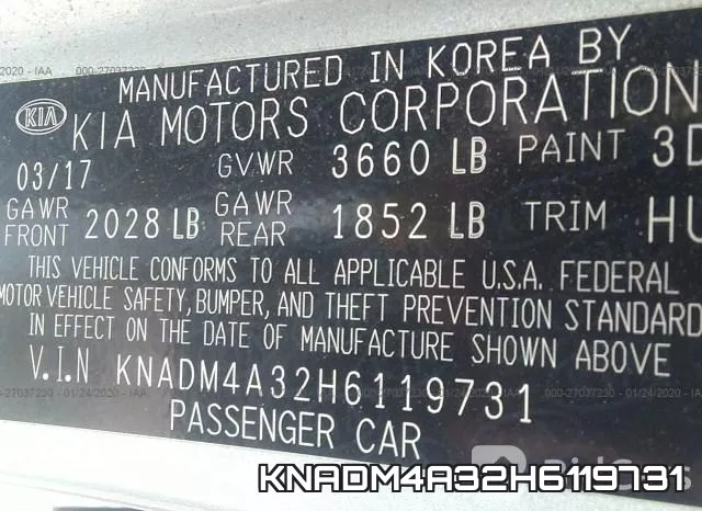 KNADM4A32H6119731 фото 6