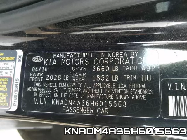 KNADM4A36H6015663 фото 2