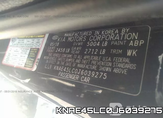 KNAE45LC0J6039275 фото 7