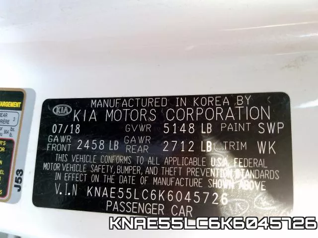 KNAE55LC6K6045726 фото 2