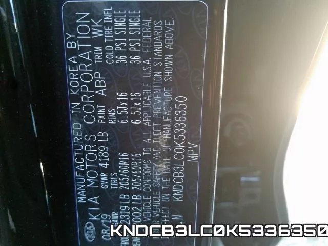 KNDCB3LC0K5336350 фото 2