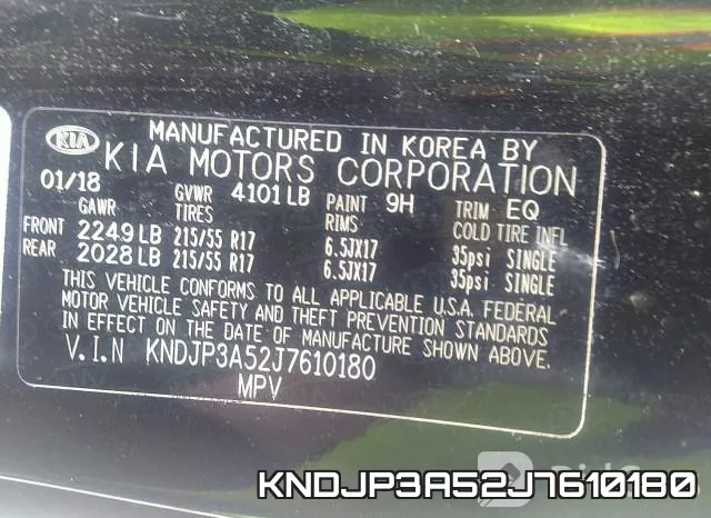 KNDJP3A52J7610180 фото 8