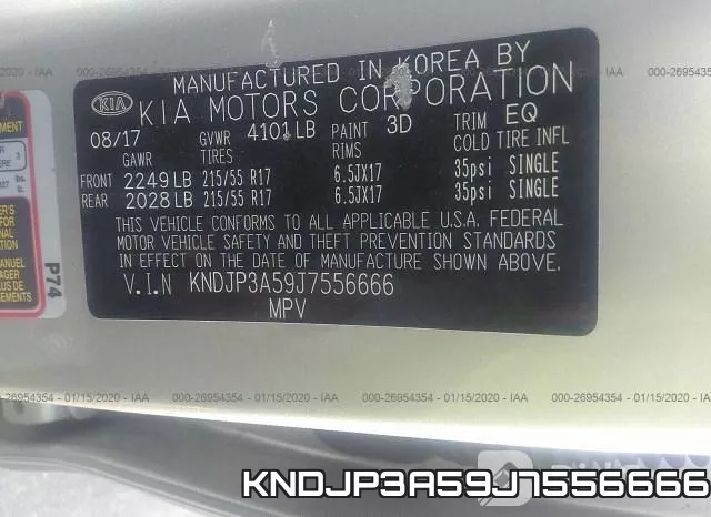KNDJP3A59J7556666 фото 7