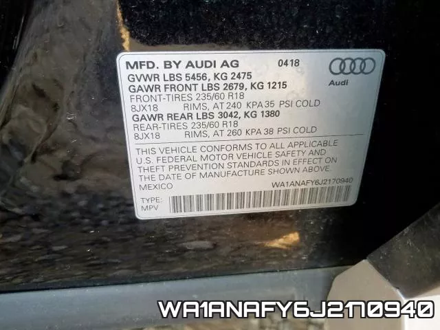 WA1ANAFY6J2170940 фото 2