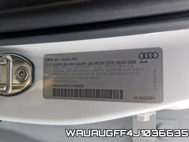 WAUAUGFF4J1036635 фото 2
