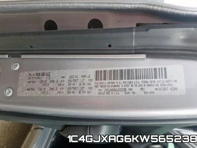 1C4GJXAG6KW565238 фото 2