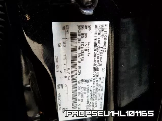 1FADP5EU1HL101165 фото 2