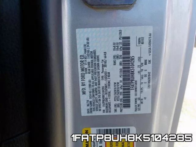 1FATP8UH8K5104285 фото 2