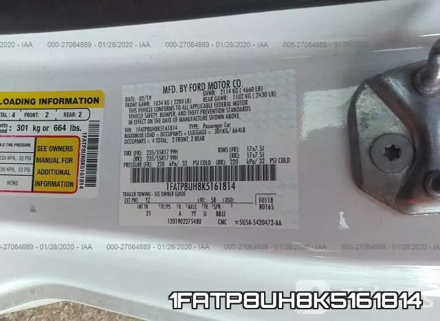 1FATP8UH8K5161814 фото 7