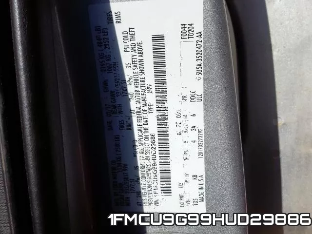 1FMCU9G99HUD29886 фото 2