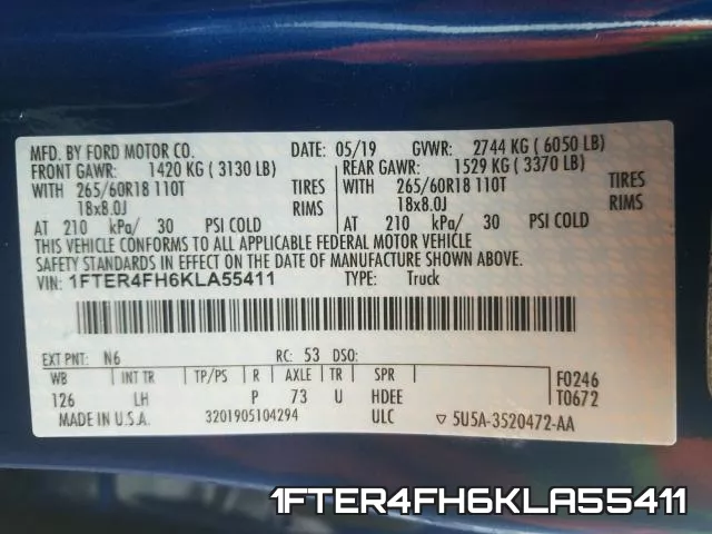 1FTER4FH6KLA55411 фото 2