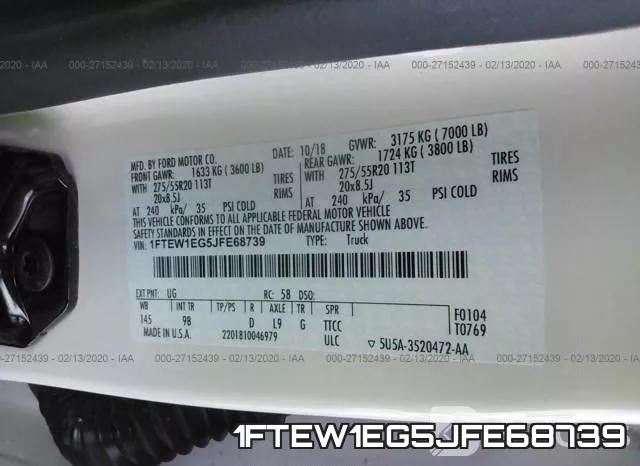 1FTEW1EG5JFE68739 фото 8