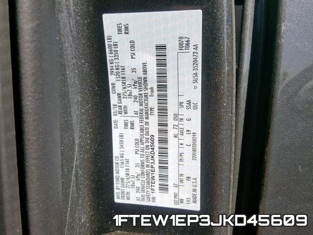 1FTEW1EP3JKD45609 фото 2