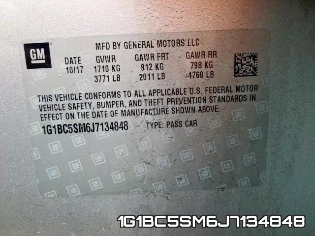 1G1BC5SM6J7134848 фото 2