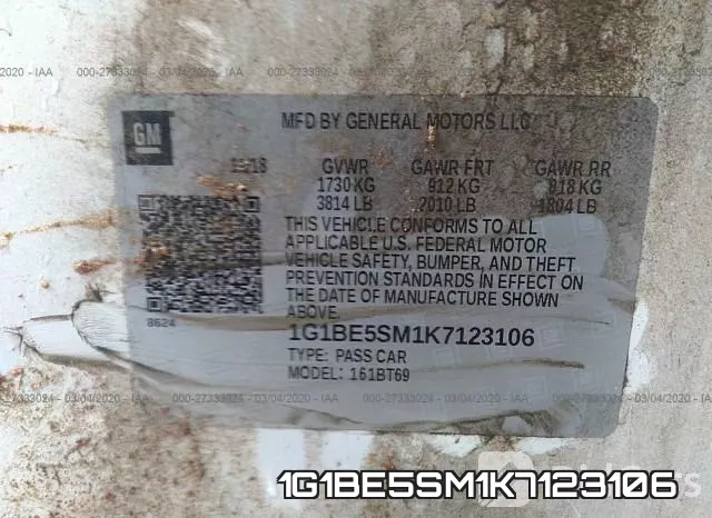 1G1BE5SM1K7123106 фото 5