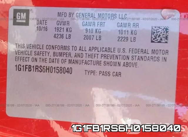 1G1FB1RS6H0158040 фото 6