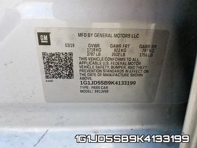 1G1JD5SB9K4133199 фото 2