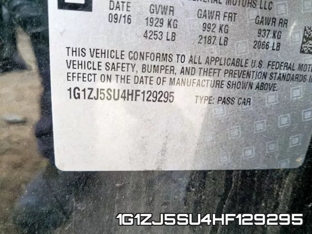 1G1ZJ5SU4HF129295 фото 2