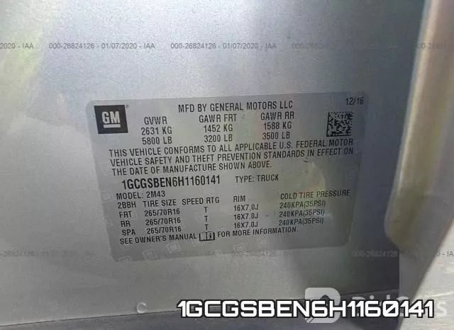 1GCGSBEN6H1160141 фото 9