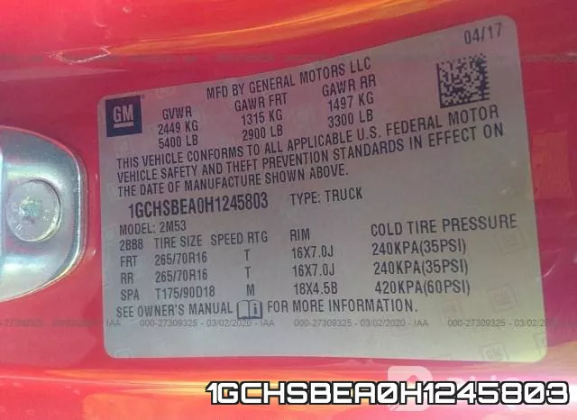 1GCHSBEA0H1245803 фото 8