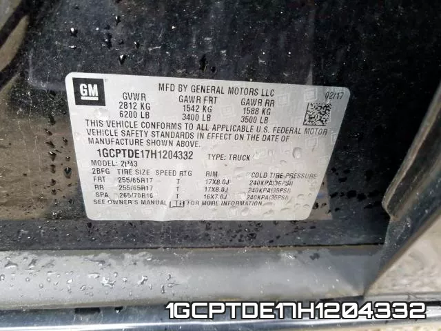 1GCPTDE17H1204332 фото 2