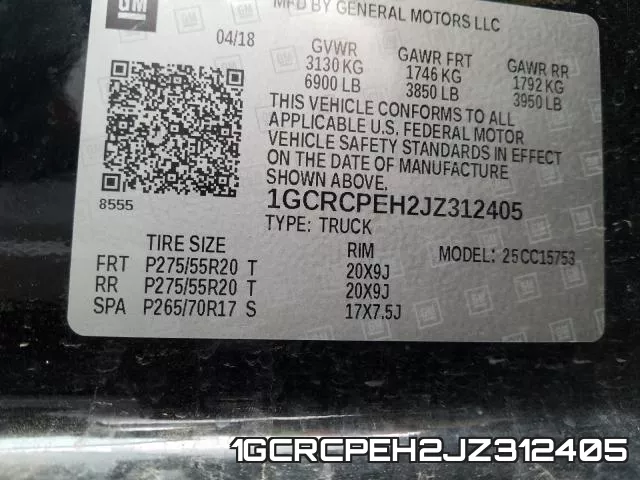 1GCRCPEH2JZ312405 фото 2