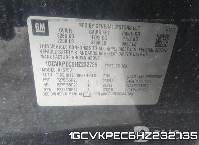 1GCVKPEC6HZ232735 фото 8