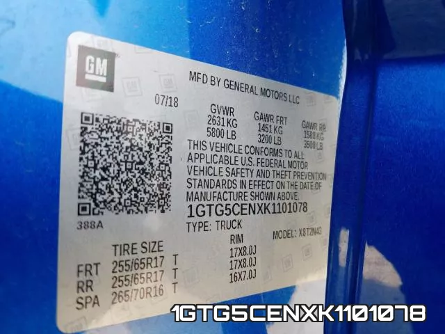 1GTG5CENXK1101078 фото 2