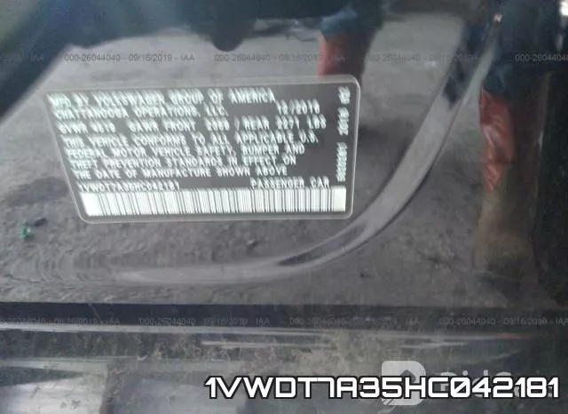 1VWDT7A35HC042181 фото 7