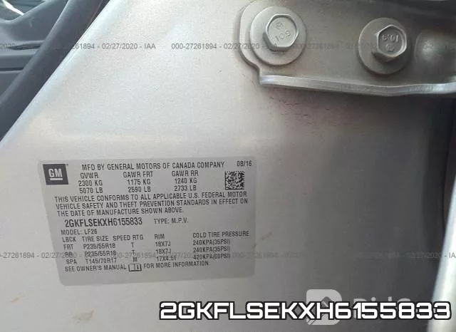 2GKFLSEKXH6155833 фото 7