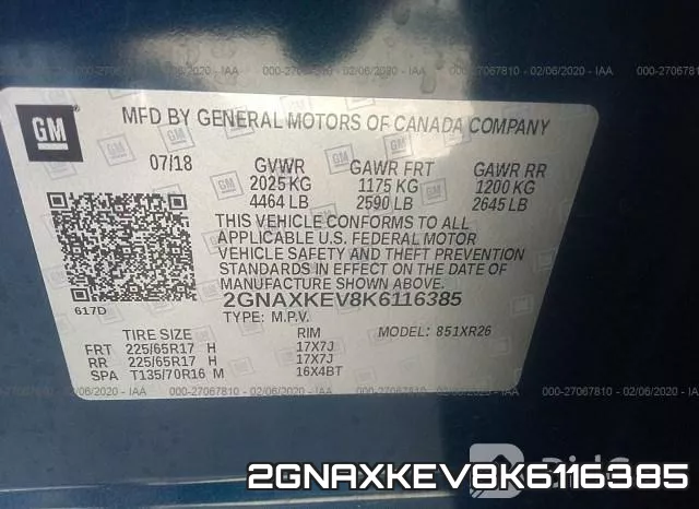 2GNAXKEV8K6116385 фото 7