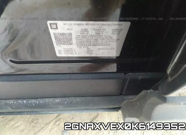 2GNAXVEX0K6149352 фото 8