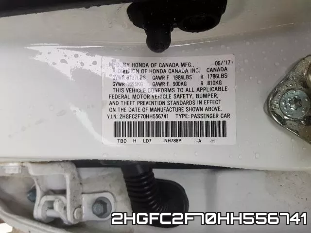 2HGFC2F70HH556741 фото 2