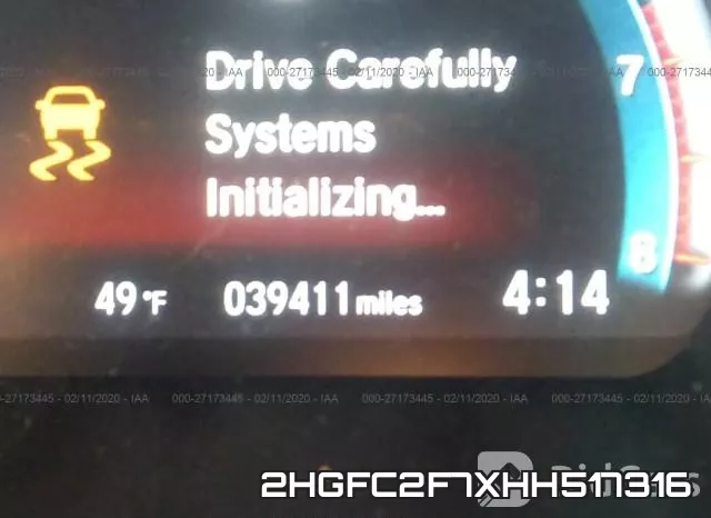 2HGFC2F7XHH517316 фото 6