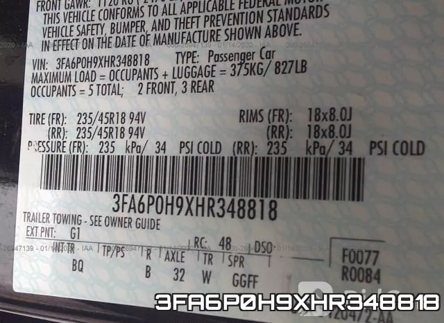 3FA6P0H9XHR348818 фото 8