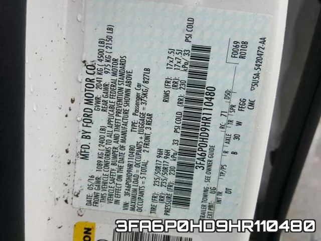 3FA6P0HD9HR110480 фото 2
