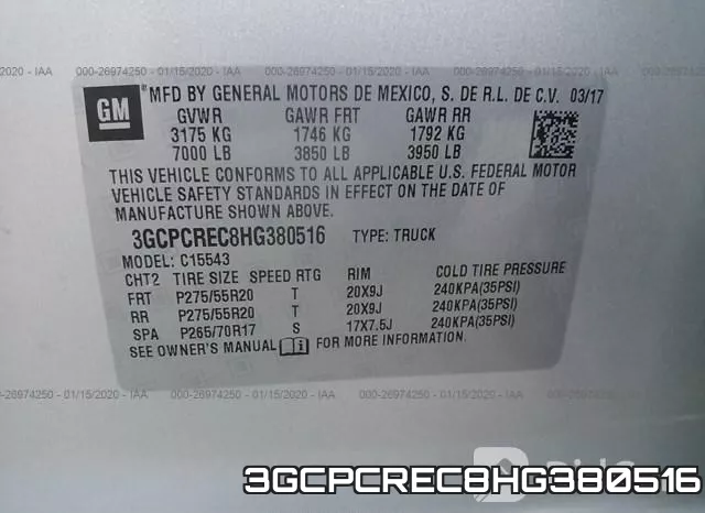 3GCPCREC8HG380516 фото 6