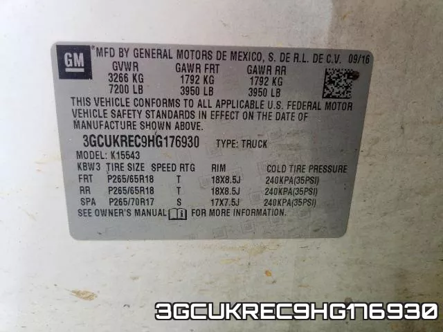 3GCUKREC9HG176930 фото 2