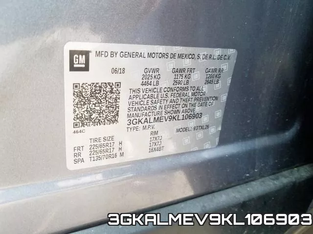 3GKALMEV9KL106903 фото 2