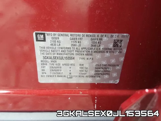 3GKALSEX0JL153564 фото 2