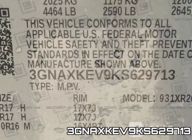3GNAXKEV9KS629713 фото 8