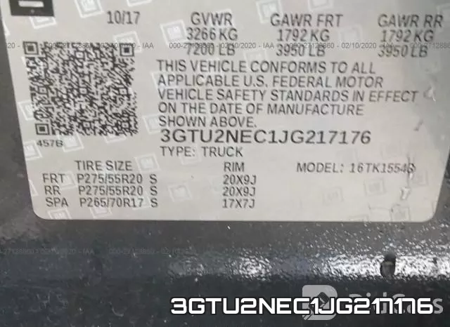3GTU2NEC1JG217176 фото 7