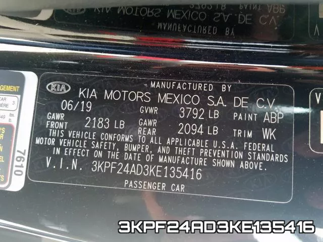 3KPF24AD3KE135416 фото 2