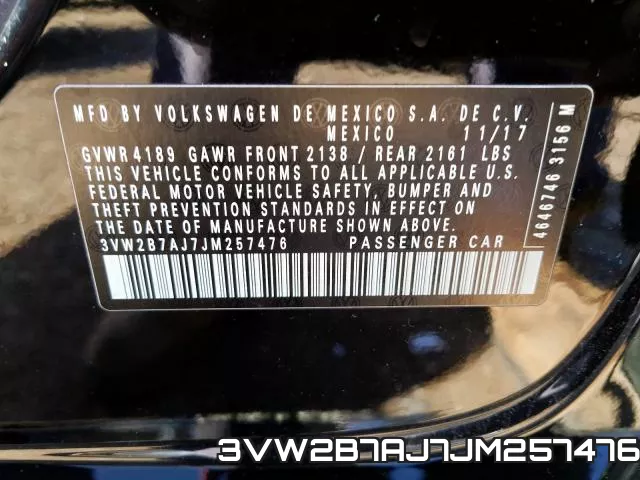 3VW2B7AJ7JM257476 фото 2