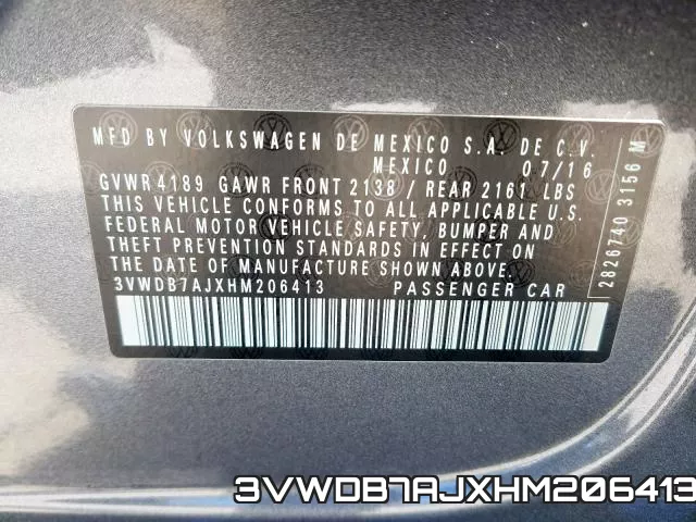 3VWDB7AJXHM206413 фото 2