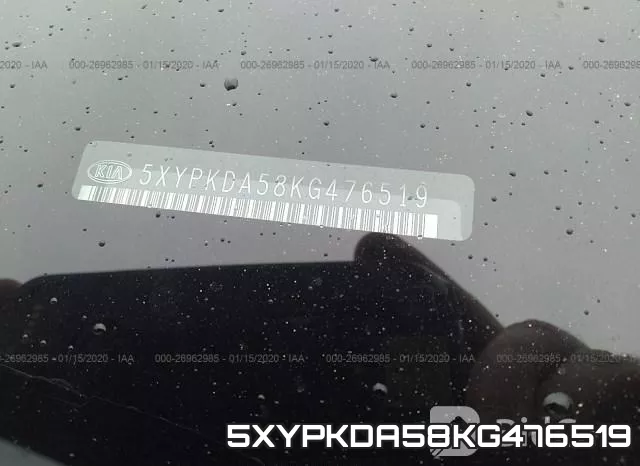 5XYPKDA58KG476519 фото 6